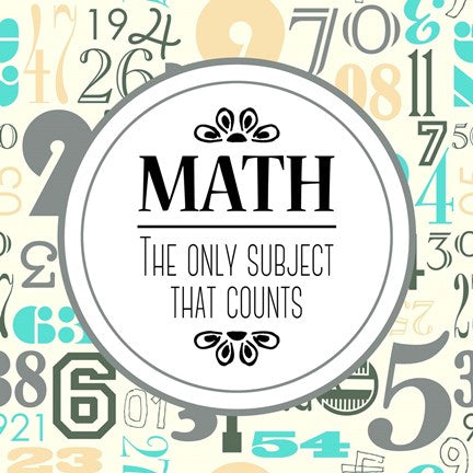 Math The Only Subject That Counts Gray by Color Me Happy
