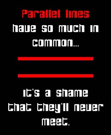 Math Joke  - Black and Red by Color Me Happy