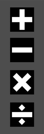 Math Symbols Wall Scroll - Black by Color Me Happy