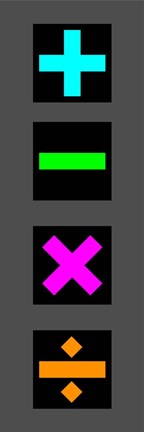 Math Symbols Wall Scroll - Colorful Symbols by Color Me Happy