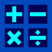 Math Symbols Square - Blue by Color Me Happy