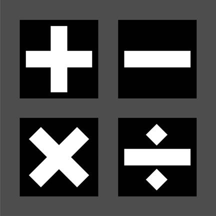 Math Symbols Square - Black by Color Me Happy