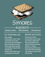 S'mores Recipe Blue Background by Color Me Happy