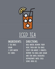 Iced Tea Recipe Gray Background by Color Me Happy