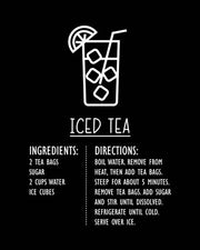 Iced Tea Recipe Black Background by Color Me Happy
