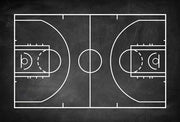 Basketball Court Chalkboard Background by Sports Mania