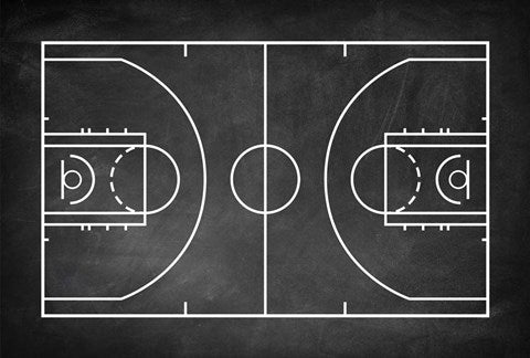 Basketball Court Chalkboard Background by Sports Mania