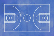 Basketball Court Blue Paint Background by Sports Mania