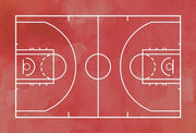 Basketball Court Red Paint Background by Sports Mania