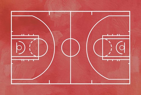 Basketball Court Red Paint Background by Sports Mania