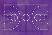 Basketball Court Purple Paint Background by Sports Mania
