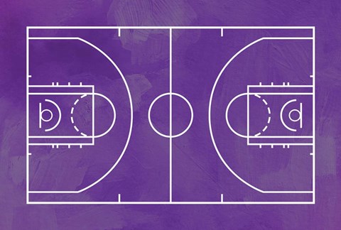 Basketball Court Purple Paint Background by Sports Mania