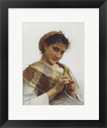 Framed Art Frame Art A Breton Girl, 1889 by William Adolphe Bouguereau Wall Decor 18x24 Artwork