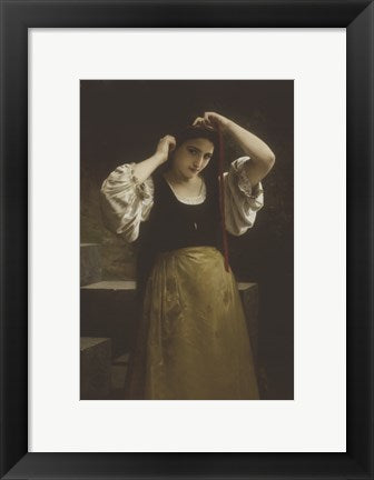 Framed Art La Toilette Rustique, 1869 by William Adolphe Bouguereau Wall Decor 18x24 Artwork