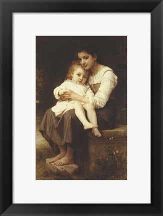 Framed Art The Eldest Sister, 1886 by William Adolphe Bouguereau Wall Decor 18x24 Artwork