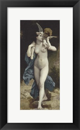 Framed Art Women and Love by William Adolphe Bouguereau Wall Decor 18x24 Artwork