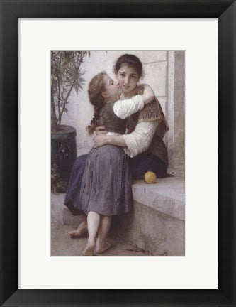 Framed Art Frame Art A Little Coaxing by William Adolphe Bouguereau Wall Decor 18x24 Artwork