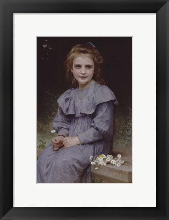 Framed Art Daises by William Adolphe Bouguereau Wall Decor 18x24 Artwork