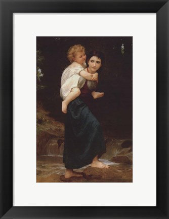 Framed Art Frame Art Crossing the Ford by William Adolphe Bouguereau Wall Decor 18x24 Artwork