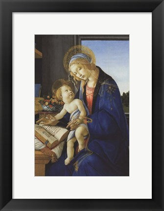 Framed Art Madonna of the Book, 1480 by Sandro Botticelli Wall Decor 18x24 Artwork