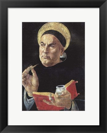 Framed Art St. Thomas Aquinas by Sandro Botticelli Wall Decor 18x24 Artwork