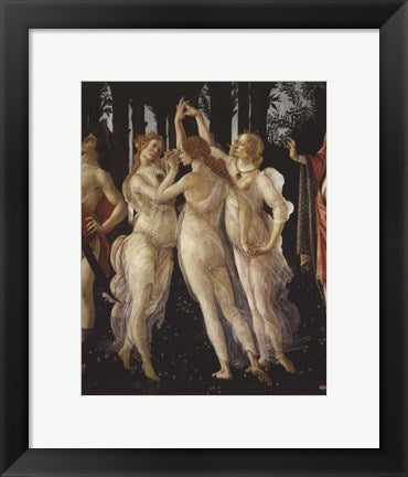 Framed Art La Primavera (Spring) Detail of Three Graces by Sandro Botticelli Wall Decor 18x24 Artwork