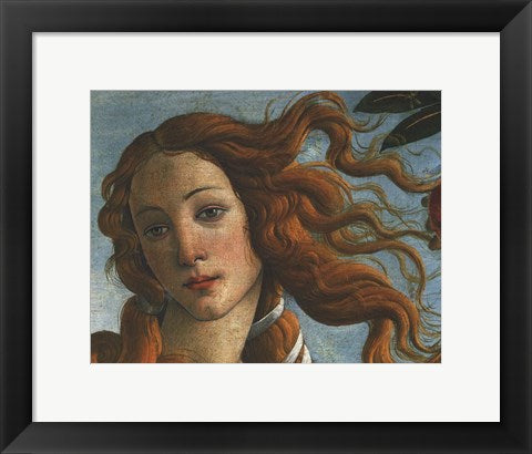Framed Art The Birth of Venus (Head of Venus), 1486 by Sandro Botticelli Wall Decor 18x24 Artwork