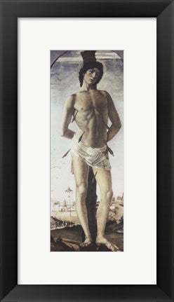 Framed Art Saint Sebastian by Sandro Botticelli Wall Decor 18x24 Artwork