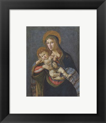 Framed Art Madonna and Child with the Crown of Thorns and Three Nails by Sandro Botticelli Wall Decor 18x24 Artwork