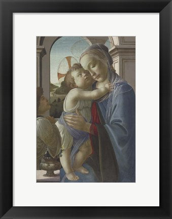 Framed Art Virgin and Child with an Angel, 1475-85 by Sandro Botticelli Wall Decor 18x24 Artwork