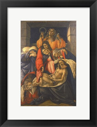 Framed Art Lamentation Over the Dead Christ by Sandro Botticelli Wall Decor 18x24 Artwork