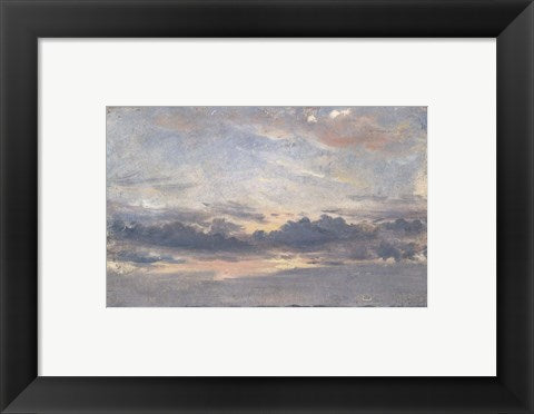 Framed Art Cloud Study, Sunset by John Constable Wall Decor 18x24 Artwork