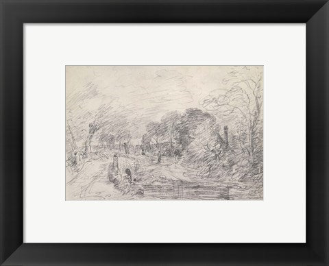 Framed Art Frame Art A Bridge Near Salisbury Court by John Constable Wall Decor 18x24 Artwork