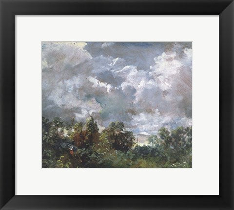 Framed Art Study of Sky and Trees by John Constable Wall Decor 18x24 Artwork
