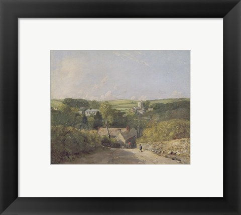 Framed Art Frame Art A View of Osmington Village with the Church and Vicarage by John Constable Wall Decor 18x24 Artwork