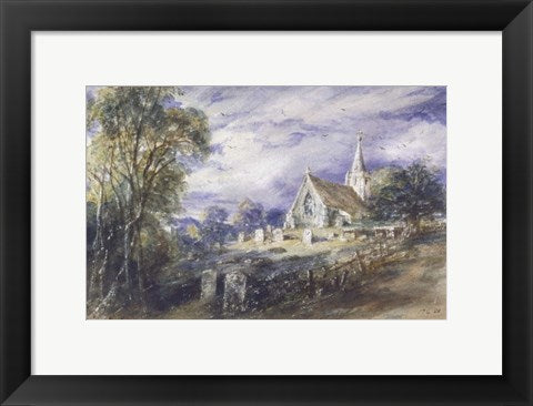 Framed Art Stoke Poges Church by John Constable Wall Decor 18x24 Artwork