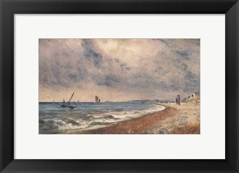Framed Art Hove Beach with Fishing Boats by John Constable Wall Decor 18x24 Artwork