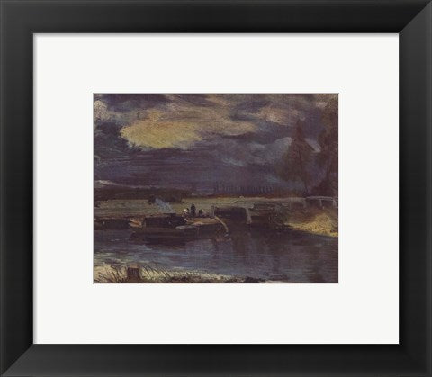 Framed Art Barges on the Stour by John Constable Wall Decor 18x24 Artwork