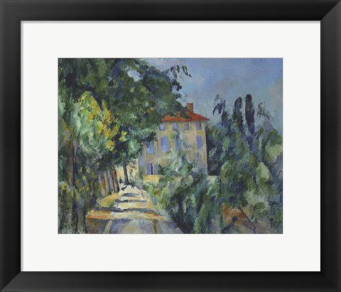 Framed Art Maison Au Toit Rouge by Paul Cezanne Wall Decor 18x24 Artwork