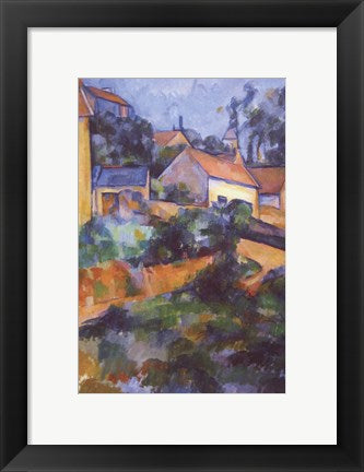 Framed Art Turning Road at Montgeroult by Paul Cezanne Wall Decor 18x24 Artwork