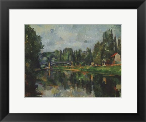 Framed Art Frame Art Bridge Over Ther Marne at Creteil by Paul Cezanne Wall Decor 18x24 Artwork