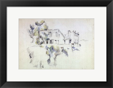 Framed Art View of the Chateau Noir by Paul Cezanne Wall Decor 18x24 Artwork