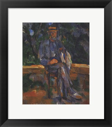 Framed Art Seated Man, 1905-1906 by Paul Cezanne Wall Decor 18x24 Artwork