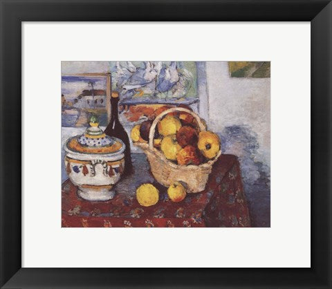 Framed Art Still Life with Soup Tureen by Paul Cezanne Wall Decor 18x24 Artwork