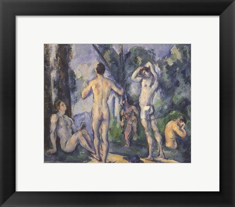 Framed Art Bathers, 1890 by Paul Cezanne Wall Decor 18x24 Artwork