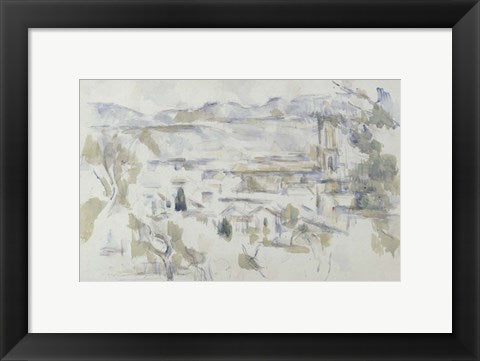 Framed Art La Cathedrale D'Aix by Paul Cezanne Wall Decor 18x24 Artwork