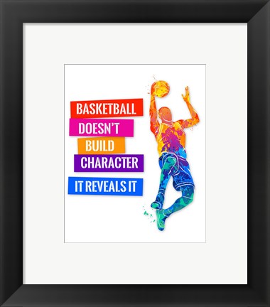 Framed Art Basketball 2 by Sports Mania Wall Decor 18x24 Artwork