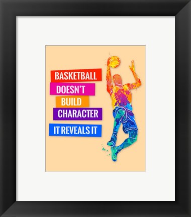 Framed Art Basketball 3 by Sports Mania Wall Decor 18x24 Artwork