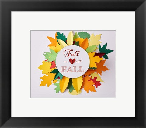 Framed Art Fall In Love With Fall 2 Wall Decor18x24 Artwork