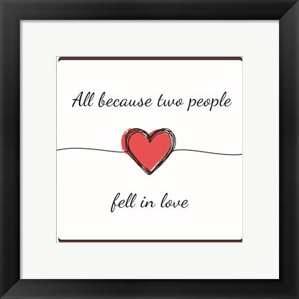 Framed Art Love Wall Decor 18x24 Artwork